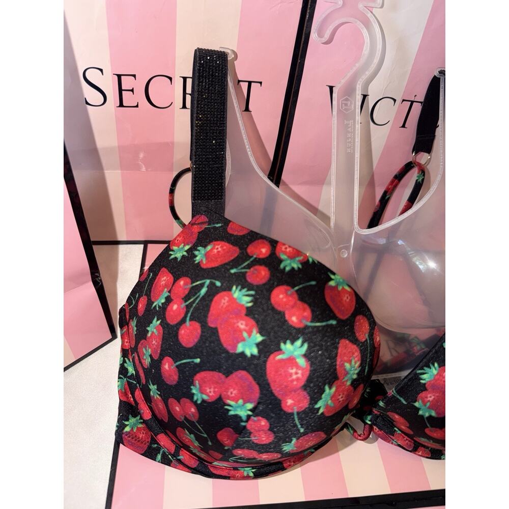 Victorias Secret Bombshell Swim Suit Shine Strap 34D Medium Bottoms - Picture 4 of 5